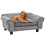 BULANED Hundesofa, Hundecouch, Katzensofa, Hundebett Sofa, Hunde Couch Sofa, Hunde Sofabett, Hundesessel, Grau 72x45x30 cm Plüsch