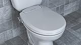 Runde WC-Sitz-Bidet für DE, nicht elektrisch mit selbstreinigenden Doppeldüsen, Warmwasser getrennte Front- und Heckreinigung, Softclosing-WC kombiniert mit Bidet