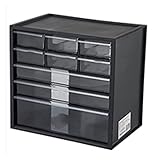 TUBBEK Aktenschrank Vertikaler Aktenschrank Schreibtisch Aktenschrank Desktop Aufbewahrungsbox Aufbewahrungsbox Büro Schublade Typ Organizer (Farbe: Schwarz, Größe: 30,8 x 21 x 29 cm)