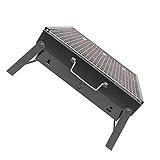 Cabilock Tragbarer Grillständer Holzkohlegrill Zusammenklappbarer Grill Tragbarer Grill Mini-Grill-Werkzeuge Grill-Grills Mini-Grills Schwarzes Grill-Werkzeug Haushalt