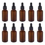 10 Stück Glas-Tropfflaschen, nachfüllbar, für ätherische Öle, Flasche mit Augentropfen, tragbar, matt, leer, für Parfüm, Kosmetik, Labor, Chemikalien (30 ml, weiß), ( ) - 32IBX42C69YDDM009HE2F