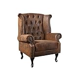 Invicta Interior 19448 Chesterfield Ohrensessel, Antik Look