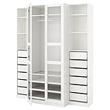 Ikea PAX Kleiderschrank 200x60x236 cm weiß / Tyssedal Glas