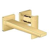 hansgrohe Wasserhahn Metropol, Unterputz Armatur für Wandmontage, Auslauf 22,5 cm, Polished Gold Optic