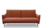 DOMO. collection Schlafsofa Salta, 2 Sitzer Sofa mit Schlaffunktion, Schlafcouch, Gästebett, 200x120 Liegefläche, rost rot, 230x95 cm