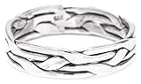 Windalf Ring UNIKE 0.5 cm Handgeschmiedet 925 Sterlingsilber (Silber, 56 (17.8))