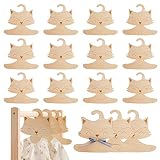 15 Stück Baby Kleiderbügel aus Holz, Kinderkleiderbügel, Kleiderbügel Kinder, rutschfeste Bügel für Baby, Babykleiderbügel Fuchsform für Kinderzimmerschrank Kindergartenzimmer Leibchen Kleidung Hosen