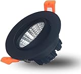 MUMUJIN Einbaustrahler für Gangbeleuchtung Badezimmer Home Spot Beleuchtung Dekor Arbeitszimmer Panel Lichter Wohnzimmer Rund Aluminium (Farbe: warmes Licht, Größe: 7W)