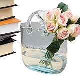 Geldbörse Vase für Blumen,Handtaschenvase mit Goldfischglas Handtaschenvase | Blumenarrangement Aquarium und Glasvase für Wohnkultur Firulab