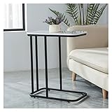 HIHELO Wohnzimmertisch Couchtisch, Kleiner quadratischer Beistelltisch for Sofa, Sofatisch mit Metallrahmen for Wohnzimmer, Schlafzimmer, Nachttisch Tisch in der Mitte (Color : Black)