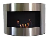Deka Interieurbouw Ethanol Kamin Gelkamin Diana Deluxe SCHWARZ Edelstahl Wandkamin + Brenner regulierbar