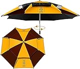LUVADU ZCX großer Angelschirm Angelschirm Strandschirm Outdoor Sonnenschirm Verstellbarer Sonnenschutz Regenschutz Angelschirm Tragbarer Angelschirm, Braun, 2.0m