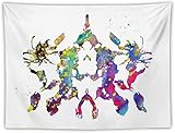 UTUMAX Wandteppich, 150 x 200 cm, Kopfteil zum Aufhängen, Hippie-psychedelische Wandteppiche über Fenstern, Decke, Schlafzimmer, Wohnungen, Dekor, Trennvorhang, Sonnenschirm, Picknick-Matte, Sofa