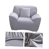 Garneck Stretch-Couchbezug Sofabezug Stretch-Sofabezug Rutschfester Sofabezug Schonbezug-Set Sofabezug Sofaschutz Grau Individueller Staubschutz Rutschfester Einzelsofabezug