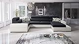 all4all Ecksofa Mateo II mit Schlaffunktion Wohnlandschaft Big Sofa XXL mit Bettkasten Grau Schwarz Beige 26 (RECHTS, Twist 23 + EKJ 1)