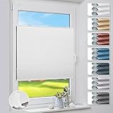 Deswell Plissee Verdunklung Klemmfix Wabenplissee Weiß 85x210cm Thermoplissee ohne Bohren für Fenster & Tür, Sonnen-, Sicht- & Schallschutz Wärmeisolierung