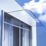Unsichtbares Vordach für Haustür,Transparentes Pultbogenvordach UV-Schutz Regenbeständig Terrassen Veranda Vordach Überdachung Haustürvordach (50x290cm/20x114in)