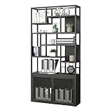 Bücherregal-Organizer Nordic Schmiedeeisen Bücherregal Regal Wohnzimmer vom Boden bis zur Decke Bücherregal Büro mehrschichtiges modernes kreatives Regal Unabhängiges Bücherregal ( Color : B1 , Size :