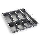 Orga-Box Besteckeinsatz silbergrau für 50er Schublade z.B. Nobilia ab August 2012 (473,5 x 394 mm) Besteckkasten III