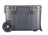 HomeMiYN 45L kompressor Kühlbox Auto Kühlschrank mit doppelte Temperaturregelung und eingebauter Korb 12/24V DC 240V Elektrische Gefrierbox bis -20℃ für Auto Lkw Boot Reisemobil Camping Grau