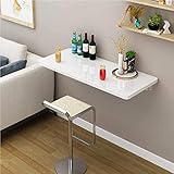 HAVERN Wandmontierter Klappbarer Esstisch, Schwimmende Küchenkonsole, Multifunktionaler Computertisch, Platzsparend for Waschküche/Esszimmer/Wohnzimmer/Arbeitszimmer (Size : 60 * 40cm/24 * 16in)