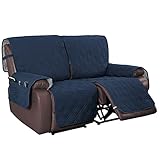 TIUTIU Ruhesessel Bezug Für 2/3 Sitzplätze, rutschfest Einteiliger Sofabezug, Für Sesselschoner 2/3-Sitzer Wasserabweisender Sofabezug, Waschbarer Möbelschutz (Navy Blue,2 Seater)