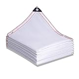 Sonnensegel HDPE Sonnenschutz Windschutz Atmungsaktiv Schattiernetz mit Ösen Anti-Aging für Balkon Garten Terrasse Anthrazit (Color : White, Size : 2x6m)