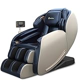 Real Relax Massagesessel, Ganzkörper Zero Gravity SL-Track Massagesessel, Shiatsu Massage Liegesessel mit Heat Body Scan Bluetooth Fußrolle, Favor-06