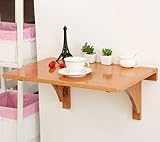 SALLO An der Wand montierter Klapptisch für Waschküche, schwebender Wandschreibtisch aus rustikalem Holz für kleine Räume, Küche, Computer, klappbarer Werkbank-Wandtisch für Bar-Esstisch