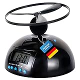 GOODS+GADGETS Fliegender UFO Wecker mit Hubschrauber Propeller Digitaler Alarmwecker Helikopter