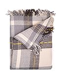 BOHORIA® Kuscheldecke Cozy Scotch 150x200cm | Winterdecke flauschig für Sofa, Sessel & Bett | Baum-Wolldecke Sofadecke Wohndecke (Waffle Cloud, 150x200cm)