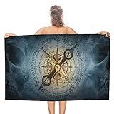 874 Strandtücher Totenkopf-Kompass Badetuch Sandfreie Duschtuch Perfekt Sandfest Handtuch Für Spa Strand Sauna 80X130cm