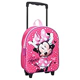 Minnie Mouse Strong Together (3D) | Trolley Rucksack 3D | Mit schönem dreidimensionalem Bild | Ideal für ein Wochenende oder einen Kurzurlaub | Red Rosa -Einheitsgröße