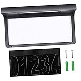 iplusmile Solar-Türleuchte Außenschild Beleuchtete Hausnummern Led-Adressschilder Solar-Hofnummernschilder Hausschilder Für Draußen Solar-Adressschilder Für Häuser Adressnummern Für