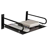 HNVNER Regal Wand für Beamer,HiFi Rack Aluminium,TV Zubehör Wandhalterung,Multimedia Wandregal für DVD-Player/Kabel-Boxen/Spielkonsolen/Receiver/Verstärker (Einzel Schicht)