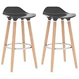 YUMENG Barhocker 2 STK Barstuhl, Bar Chair, Bar Stools, Tresenstuhl, Barstool, Thekenhocker, Küchenhocker, Tresenhocker, Anthrazit