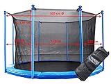 walexo Trampolin Innenliegendes Sicherheitsnetz 300-305 cm Ø 8 Stangen Fangnetz Netz