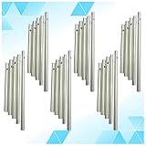FnnEmg Windspiel Metall 30 stücke Verschiedene länge Wind pime röhren Set Silber ton leer Wind Spitze Make kit for hausgarten Outdoor hängende Dekoration 3D Windspiel