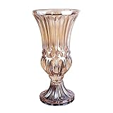 Vasen Weithals-Glasvase, großer Boden, goldene Vase, Zuhause, Wohnzimmer, Schlafzimmer, Flur, Bodenvase, Ornamente, Blumenarrangements, Trockenblumen-Dekorationen Vase (Color : 002)