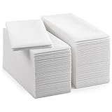 LEKOCH 100 PCS Einweg Servietten Weiß, Air Laid Stoffähnlich Servietten Für Hochzeit Premium QUALITÄT,43x30