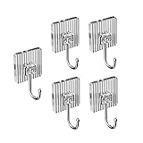 Bddalpke 5 x Acryl-Wandhaken, Handtuch, Bademantelhaken, Wandhalterung, Haken für Zuhause, Tür, Hotel (transparent)