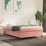 Bussandri Exclusive - Boxspringbett Rosa 140x190 cm Samt