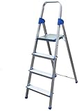 Vierstufige Familienstufe, Aluminiumlegierung Leichte Leiter Sicherheitsstabilisierungsleiter Außenpflückleiter Korrosionsschutz-Treppenstufen Haushaltsleiter