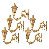 YARNOW 5 Stück Miniatur-Dekoration Mini-Möbel Leuchtende Dekorationen Wandlampe Kleine Wandleuchte Mini-Wandleuchte Ornament-Lampe Landschaftsbeleuchtung Material Edelstahl Plus