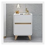 AINSTE Nachttisch Holz Nachttisch Einfaches Schlafzimmer Weiß Lager Runde Schrank mit Schubladen Aufbewahrungstabelle Schlafsaal Schlafzimmer Kleines Kabinett Nachtschrank (Color : C)