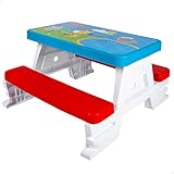 COLORBABY 77426 - Fisher-Price Picknicktisch für Kinder, Tisch und Lernstuhl für Kinder, Schreibtisch, Zeichentisch, Kindertische und Stühle, Kindertisch, Kindertische