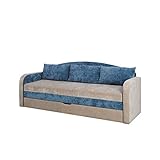 Mirjan24 Schlafsofa Tenus, Sofa Couch mit Bettkasten und Schlaffunktion, Bettsofa Schlafcouch, Gästebett Schlafzimmer (Ibiza 03 + Ibiza 27)