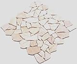 Mosaik Fliese Marmor Naturstein Bruch Ciot golden cream poliert Struktur für BODEN WAND BAD WC DUSCHE KÜCHE FLIESENSPIEGEL THEKENVERKLEIDUNG BADEWANNENVERKLEIDUNG Mosaikmatte Mosaikplatte