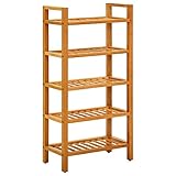 Schuhregal mit 5 Etagen 50x27x100 cm Massivholz Eiche,Heim & Garten,Haushaltsbedarf,Aufbewahrung & Ordnungssysteme,Kleideraufbewahrung,Schuhregale & -schränke