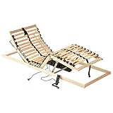 BULANED Elektrischer Lattenrost mit 28 Latten 7 Zonen, Rolllattenrost, Matratze, Familienbett, Bett, Funktionsbett,100x200 cm